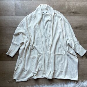NWOT Barefoot Dreams CozyChic Ultra Lite Wide Shawl Cardigan Sweater Jacket OS